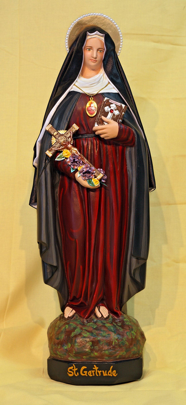 St. Gertrude the Great 18 Catholic Christian Religious Saint Statues