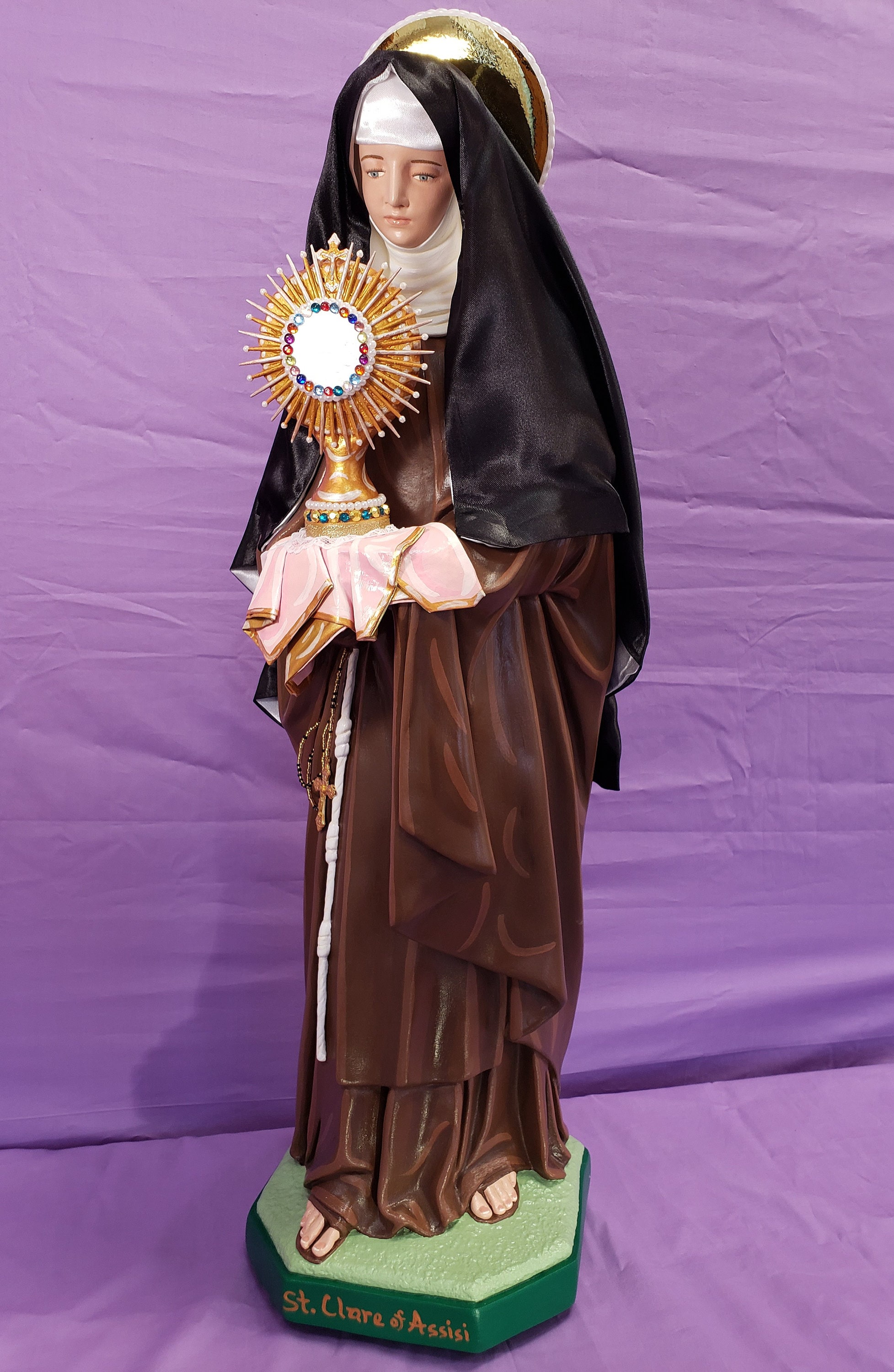 26 St. Clare of Assisi Catholic Christian Religious Saint Statues