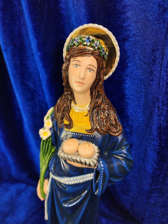 St. Agatha (breast cancer/rape victims) of Sicily 18" Saints Religious Catholic Christian Statues