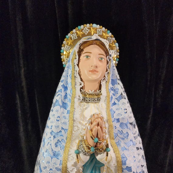 Our Lady of Lourdes Statue, 28" Handcrafted Holy Reminder.