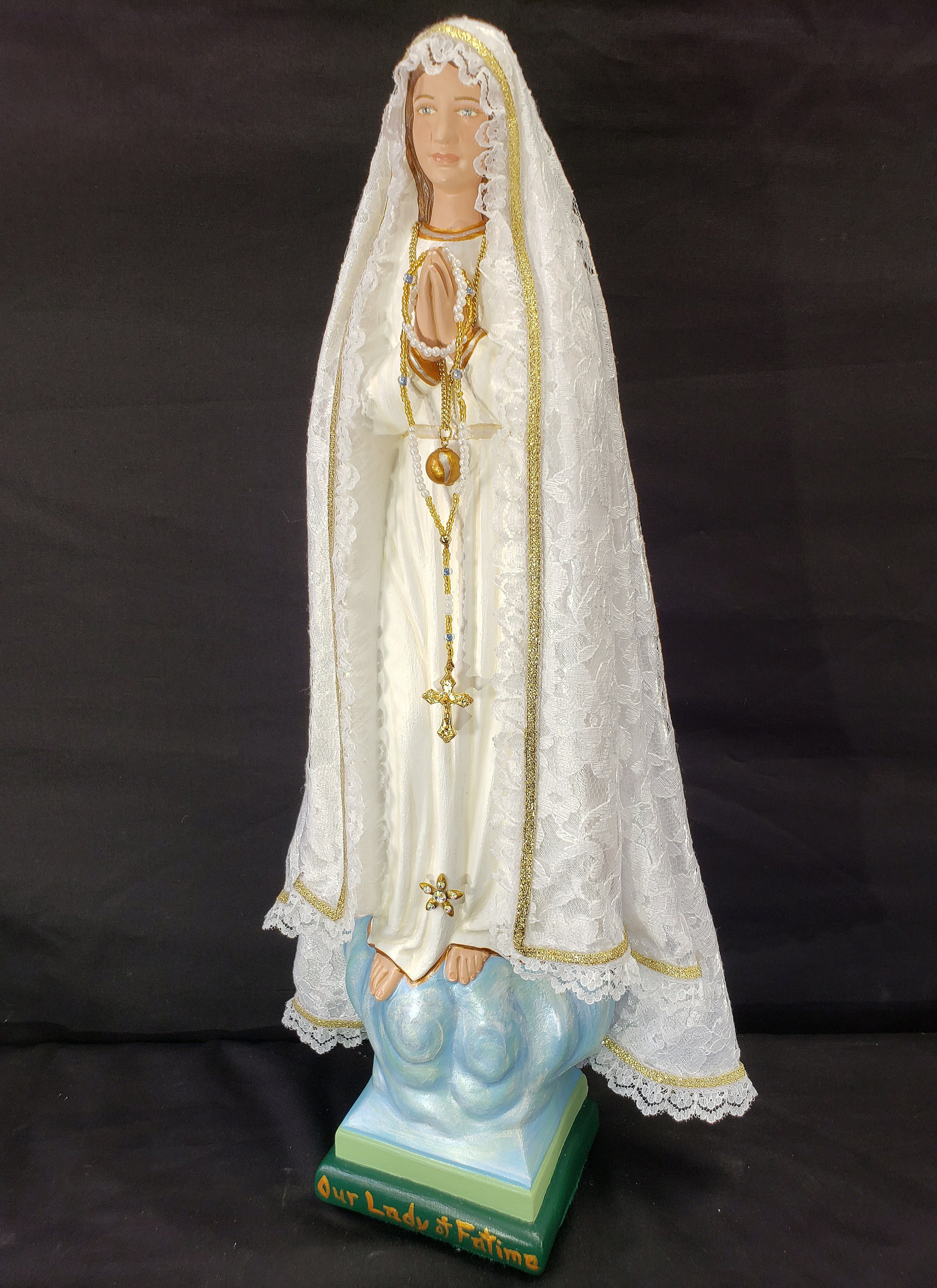 Fatima 18 with Crown Filigree/Metal Blessed Mother Mary | Etsy