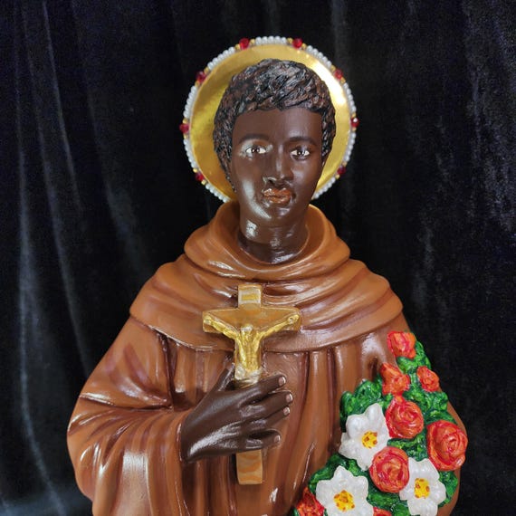 Patron of cOOks & African Americans - 25" St. Benedict the Black/Moor San Benito de Palermo