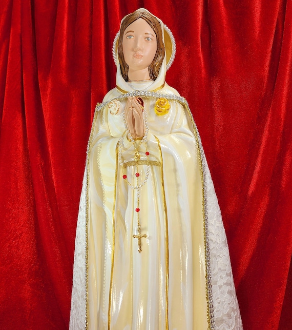 Maria Rosa Mystica Statue Our Lady Mystical Rose, 26.5"