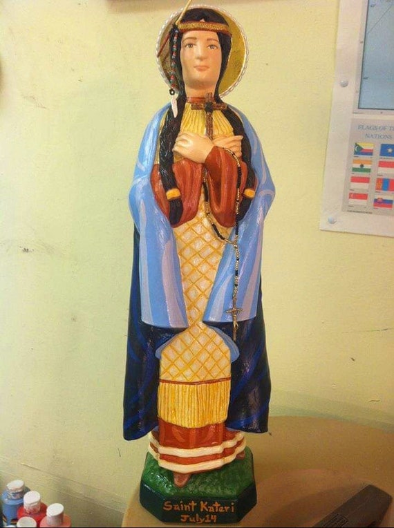 St. Kateri Tekakwitha 19" (Pray to her for different types of facial scars)