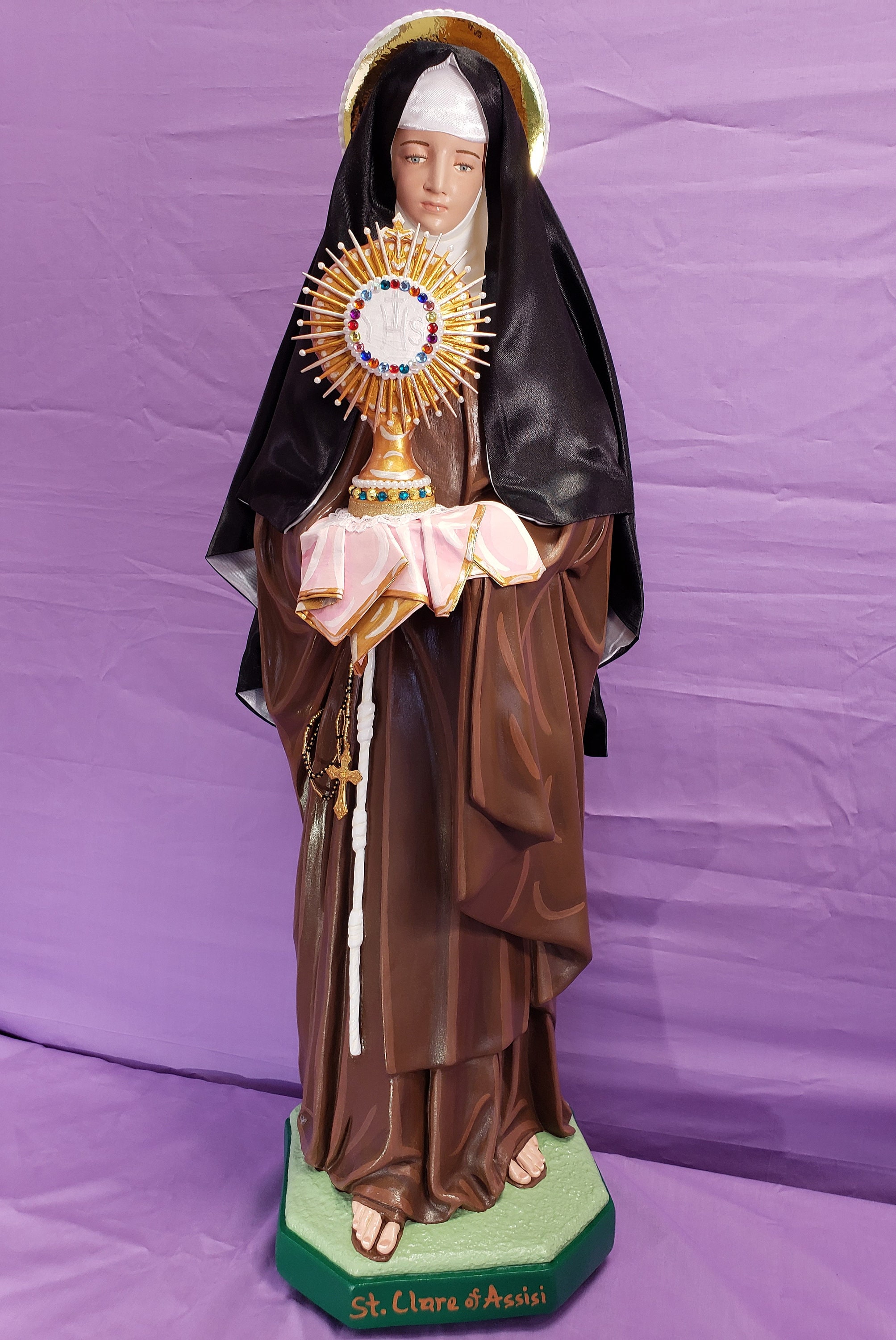 26 St. Clare of Assisi Catholic Christian Religious Saint Statues