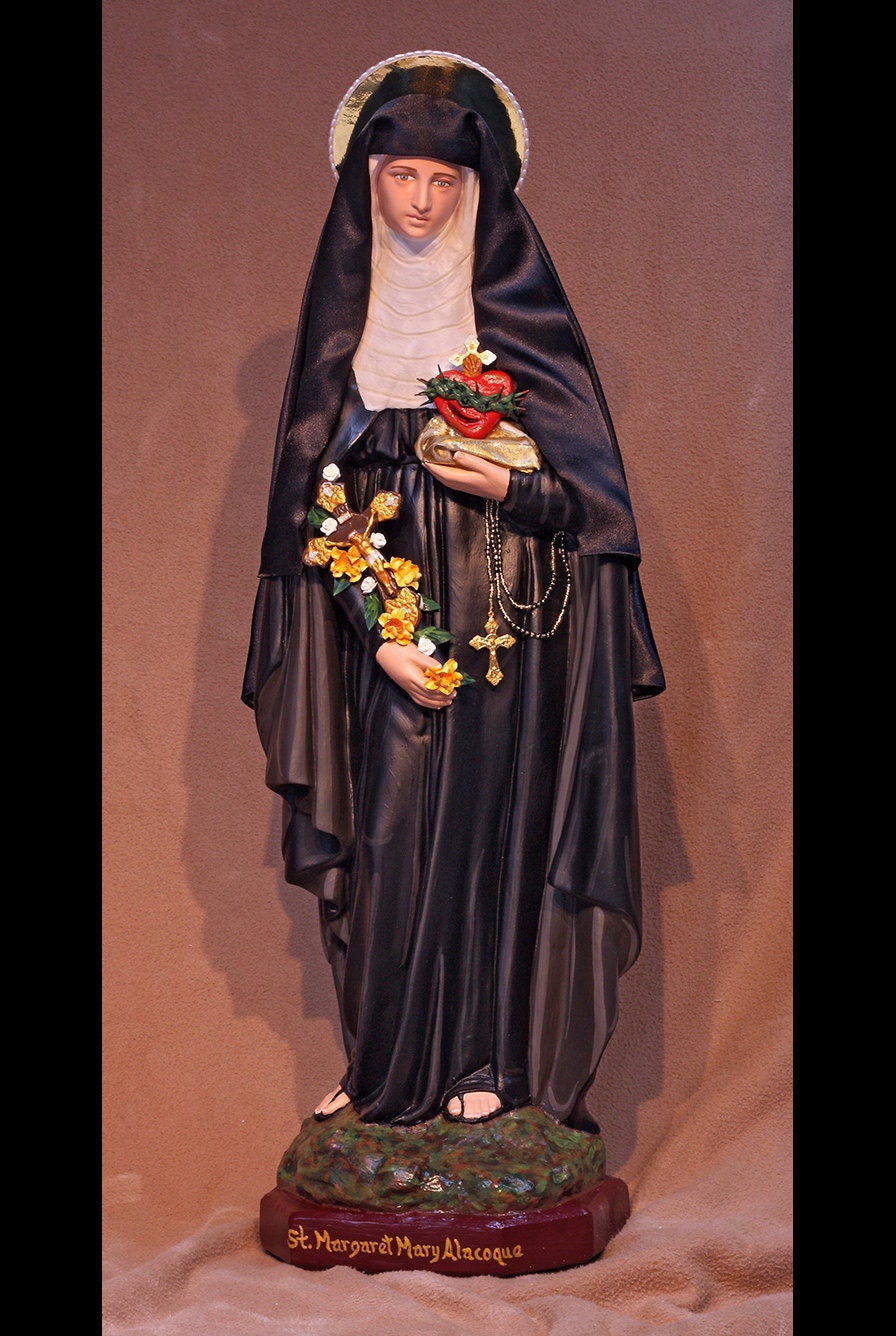 Sainte Marguerite Marie Alacoque 26 Saints Statues Etsy