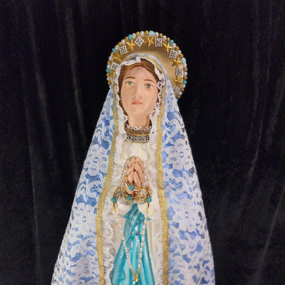 Our Lady of Lourdes Statue, 28" Handcrafted Holy Reminder.