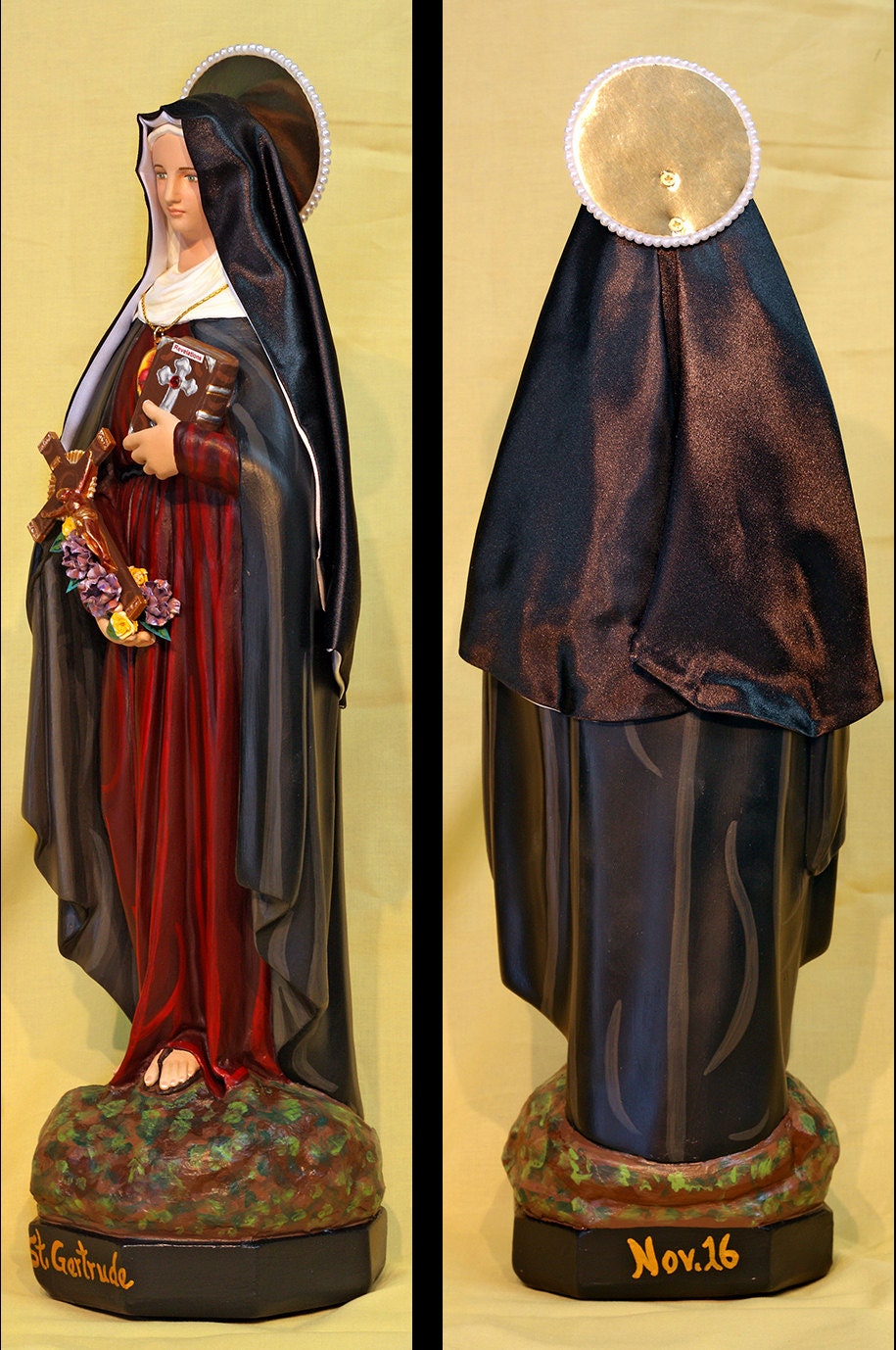St. Gertrude the Great 18 Catholic Christian Religious Saint Statues