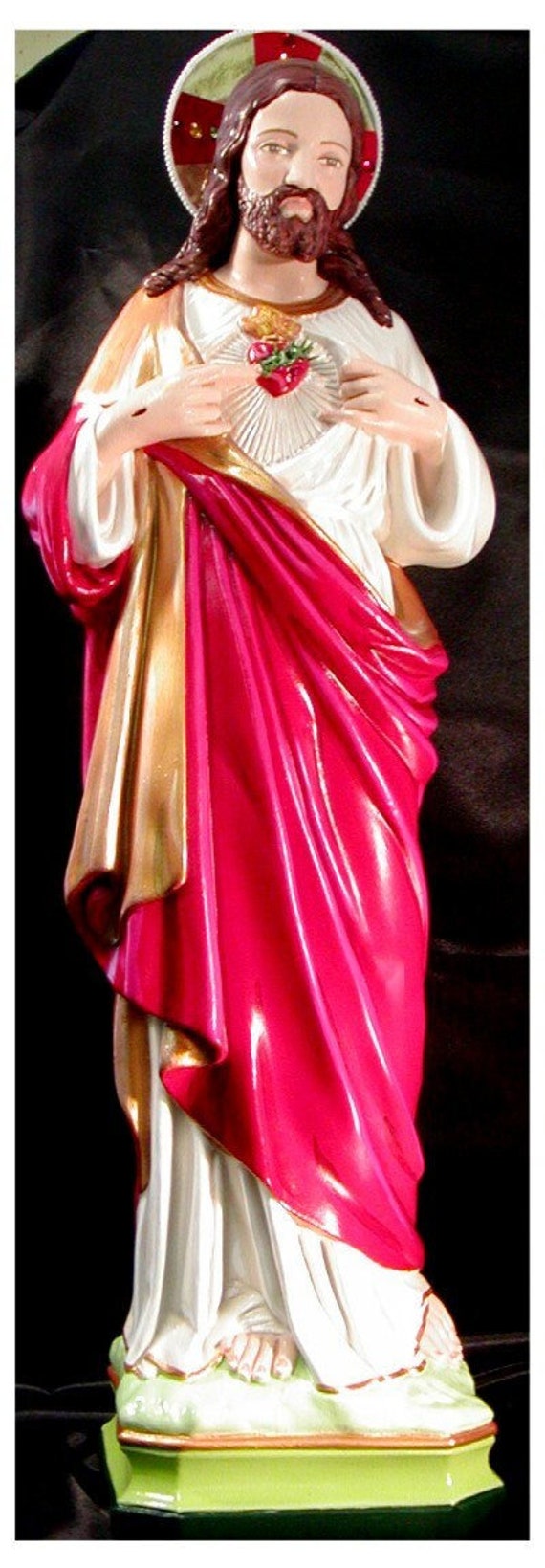 NEED NEW PICS/Free shipping - Sacred Heart of Jesus 25"