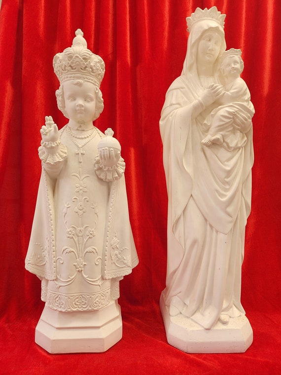 Our Mother of Perpetual Help and Infant of Prague  Saints Religious Catholic Christian Statues