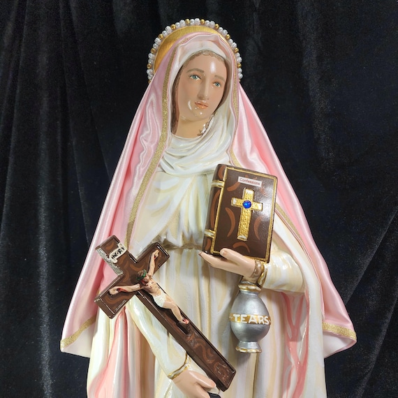26" Hand-Painted St. Monica Statue, Mother of St. Augustine - BEAUTIFUL!