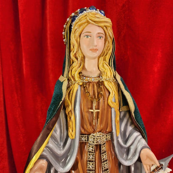 Her ENEMIES wanted her SILENCED (Especially her pagan father). St. Christina of Bolsena - Virgin & Martyr 20" (New)