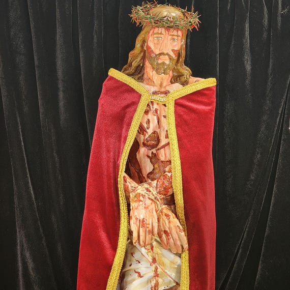 HE DIED For Our SINS! 36" Scourged Jesus Fiberglass Statue