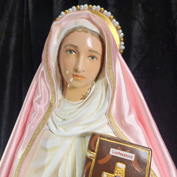 26" Hand-Painted St. Monica Statue, Mother of St. Augustine - BEAUTIFUL!