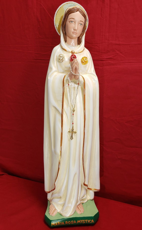 26" Maria Rosa Mystica Our Lady Mystical Rose Blessed Mother Mary