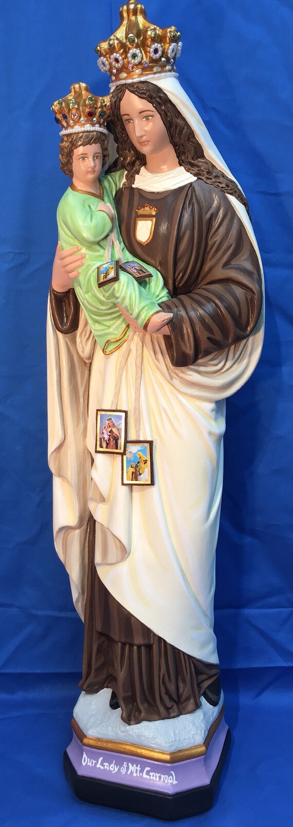 Our Lady of Mt. Carmel 26" Brown Scapular St. Simon Stock