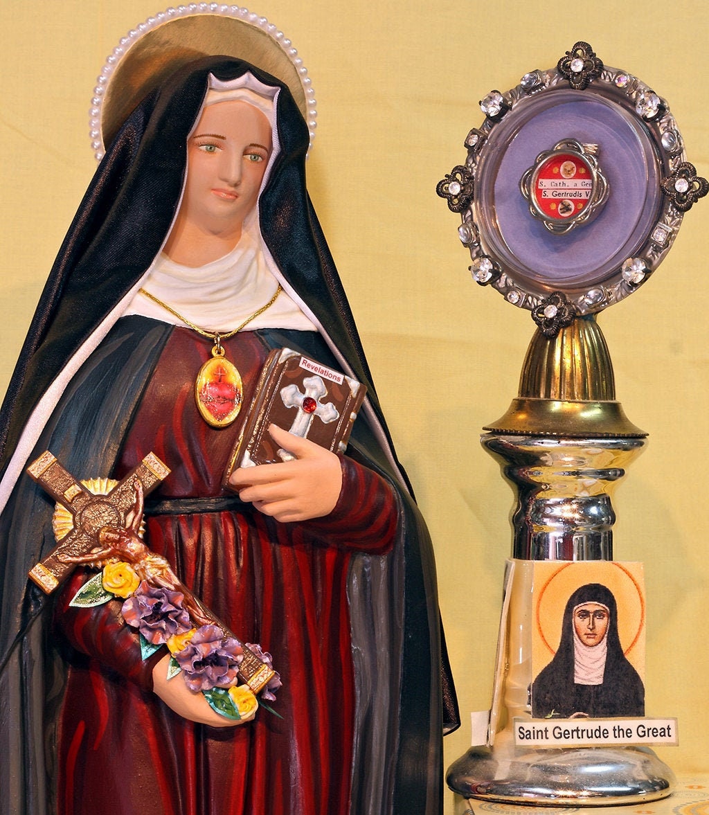 St. Gertrude the Great 18 Catholic Christian Religious Saint Statues