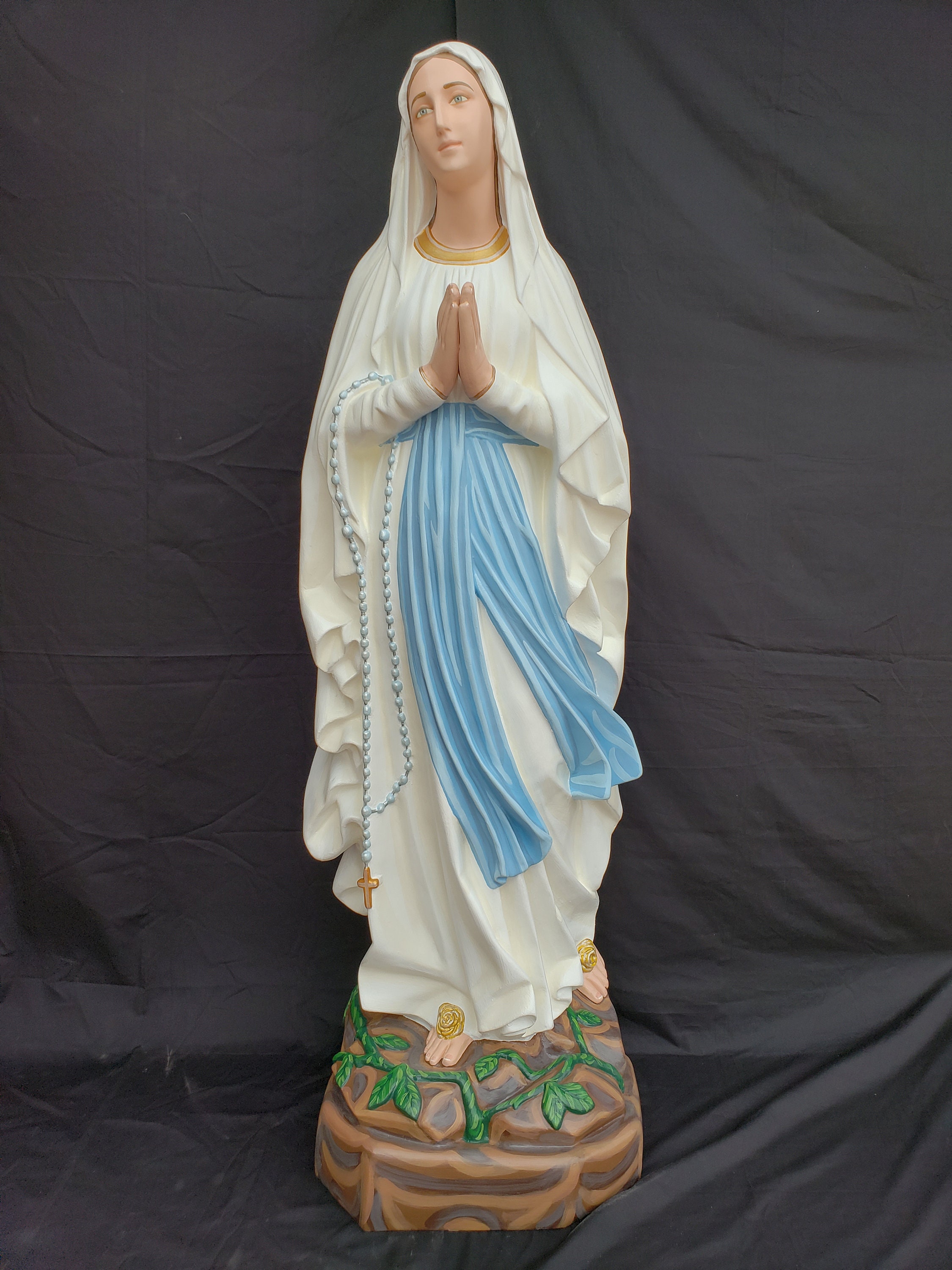 Our Lady of Lourdes 60 Fiberglass Statue Catholic Etsy