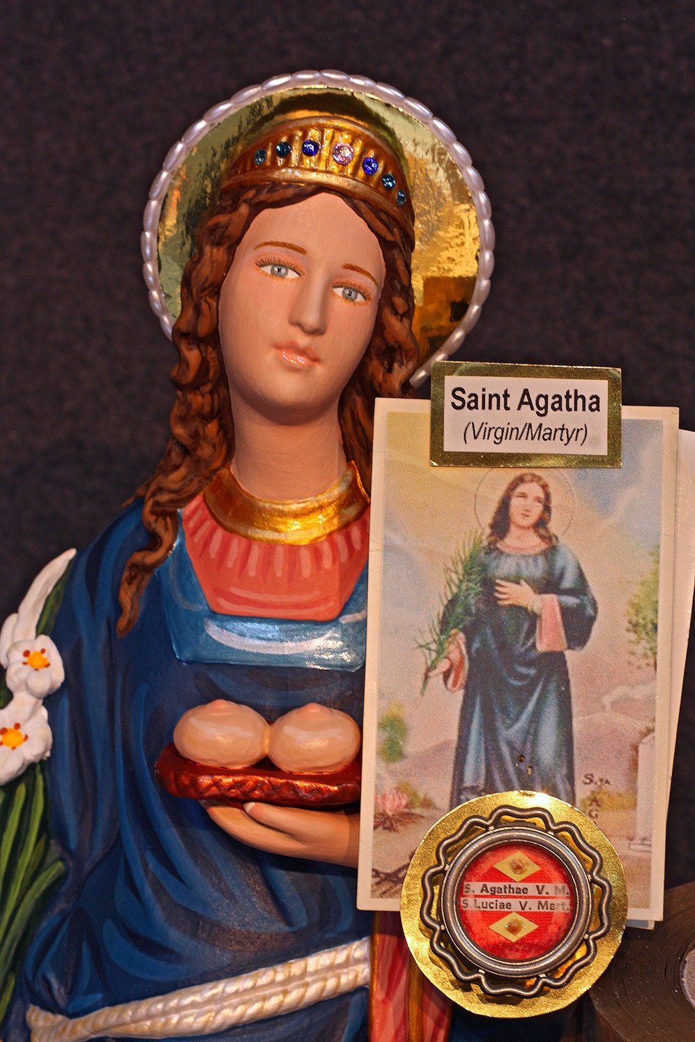St. Agatha 18 Saints Religious Catholic Christian Statues