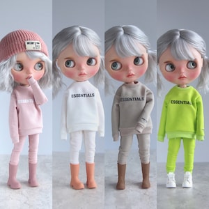 In-stock!! Oversize  Sporty Top pants for Blythe Azone Pureneemo Obitsu 24