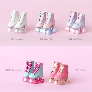 In-stock!! SK Couture Roller Skates for Blythe 1/6 BJD, YOSD, Azone, Obitsu 22, ob24, Holala Lati Yellow