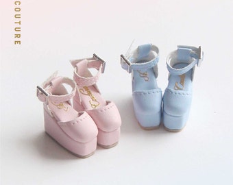 SK Couture Basic Lovely Wedges Shoes for Blythe Pure Neemo Azone Lati Yellow