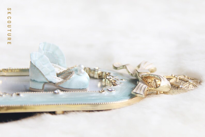 LATI YELLOW SK Couture LILAC Fur Flats Shoe for BLYTHE Display Box PULLIP