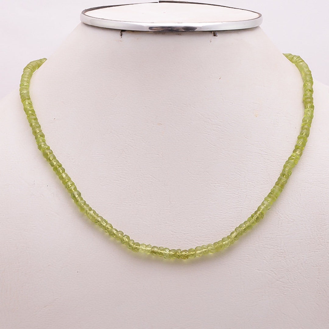 Perline Rondelle con peridoto AAA: pietra preziosa verde naturale, 4-4,5 mm - Italia
