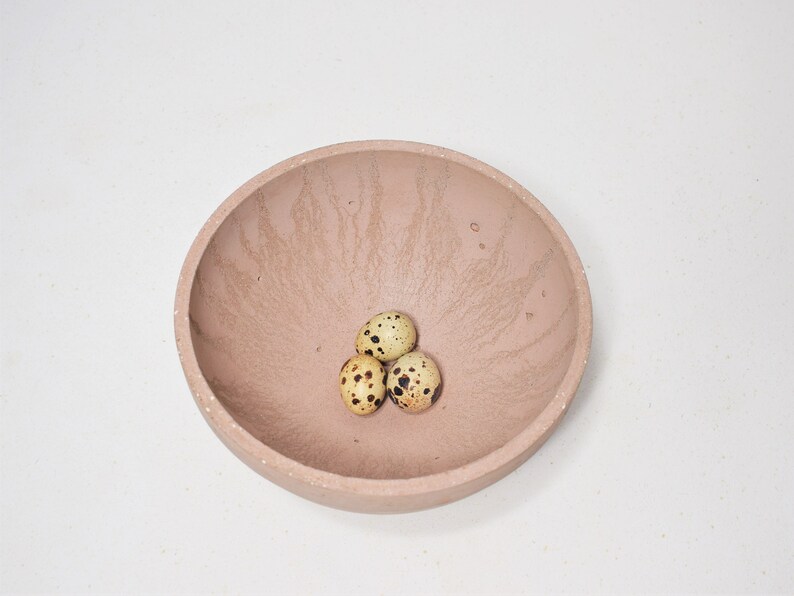 Minimalist design pink concrete bowl image 3