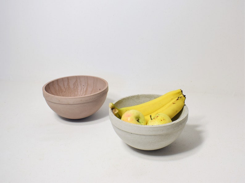 Minimalist design pink concrete bowl image 4