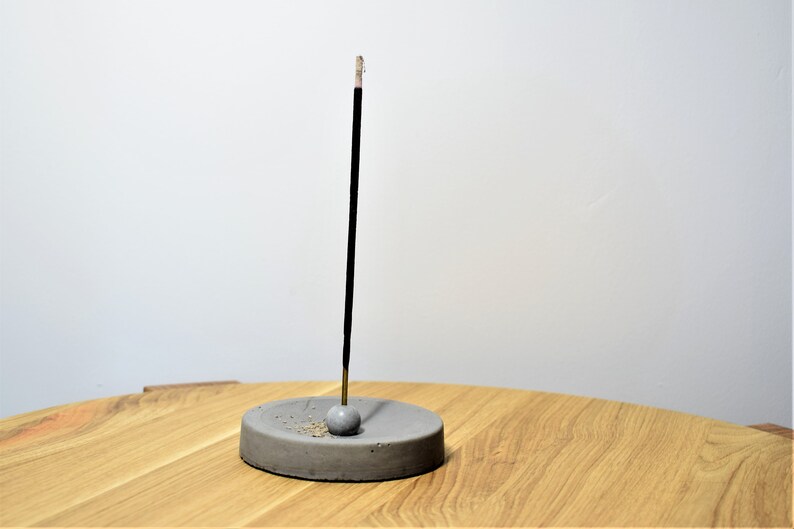 Concrete incense holder/ Minimalist home decor/ Incense burner gift box image 8