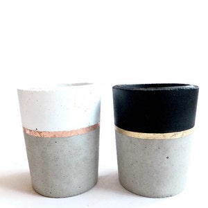 Concrete pencil holder Planter for succulent gray beton white black industrial home Decor image 3