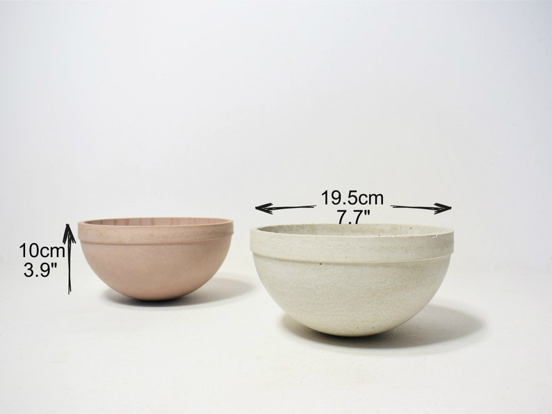 Minimalist design pink concrete bowl image 6