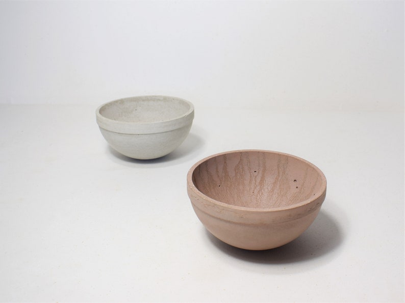 Minimalist design pink concrete bowl image 9