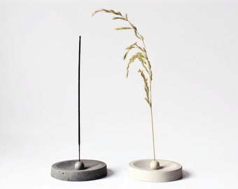 Concrete incense holder/ Minimalist home decor/ Incense burner gift box