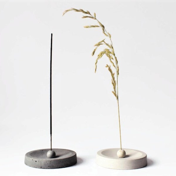 Concrete incense holder/ Minimalist home decor/ Incense burner gift box