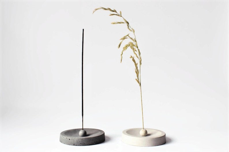 Concrete incense holder/ Minimalist home decor/ Incense burner gift box concrete holder