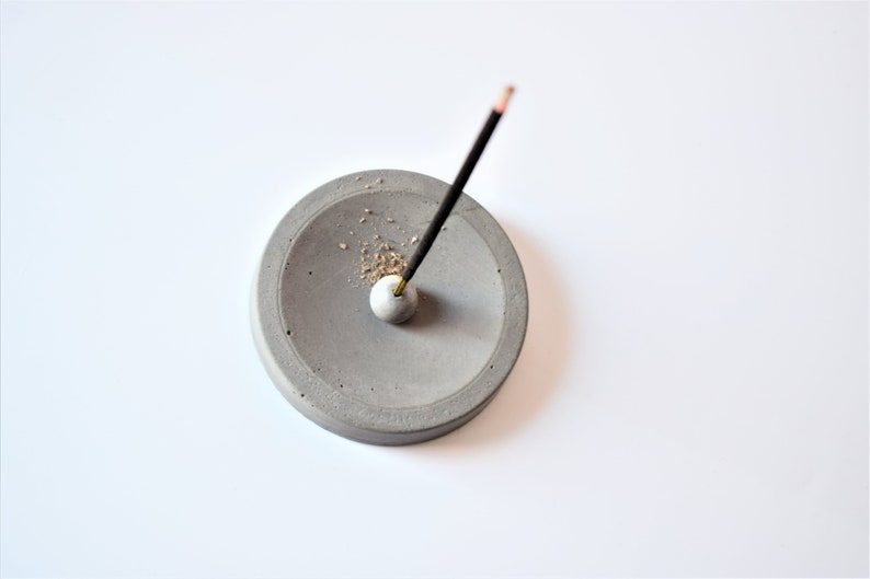 Concrete incense holder/ Minimalist home decor/ Incense burner gift box image 9