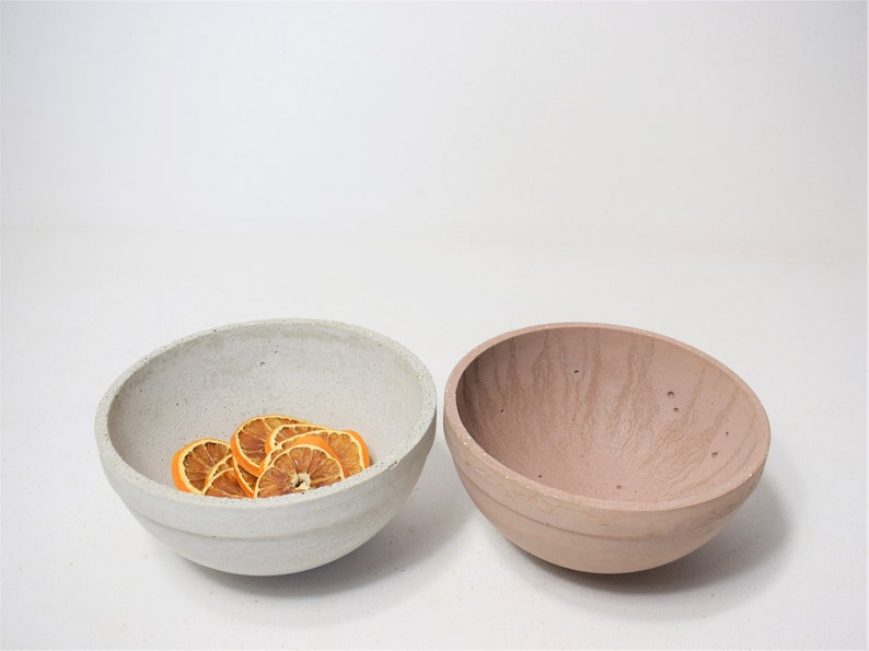 Minimalist design pink concrete bowl image 8