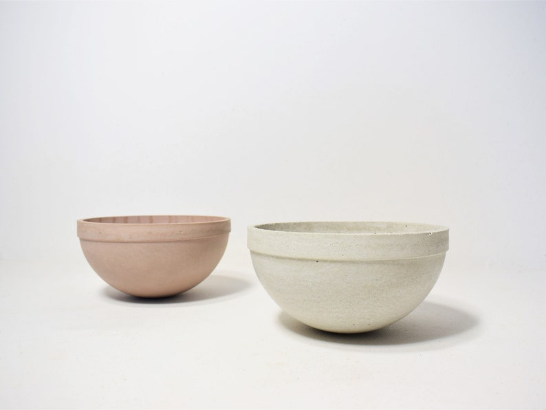 Minimalist design pink concrete bowl image 2