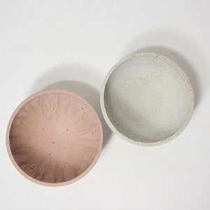 Minimalist design pink concrete bowl image 5