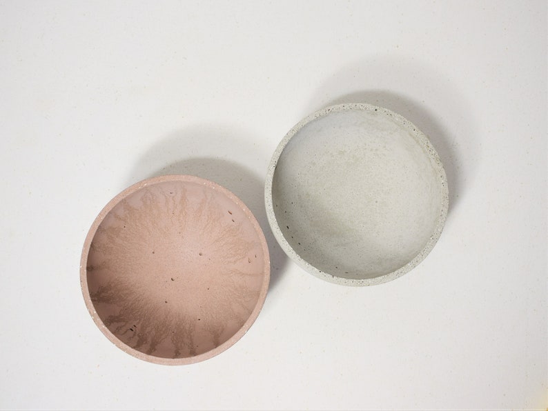 Minimalist design pink concrete bowl image 5
