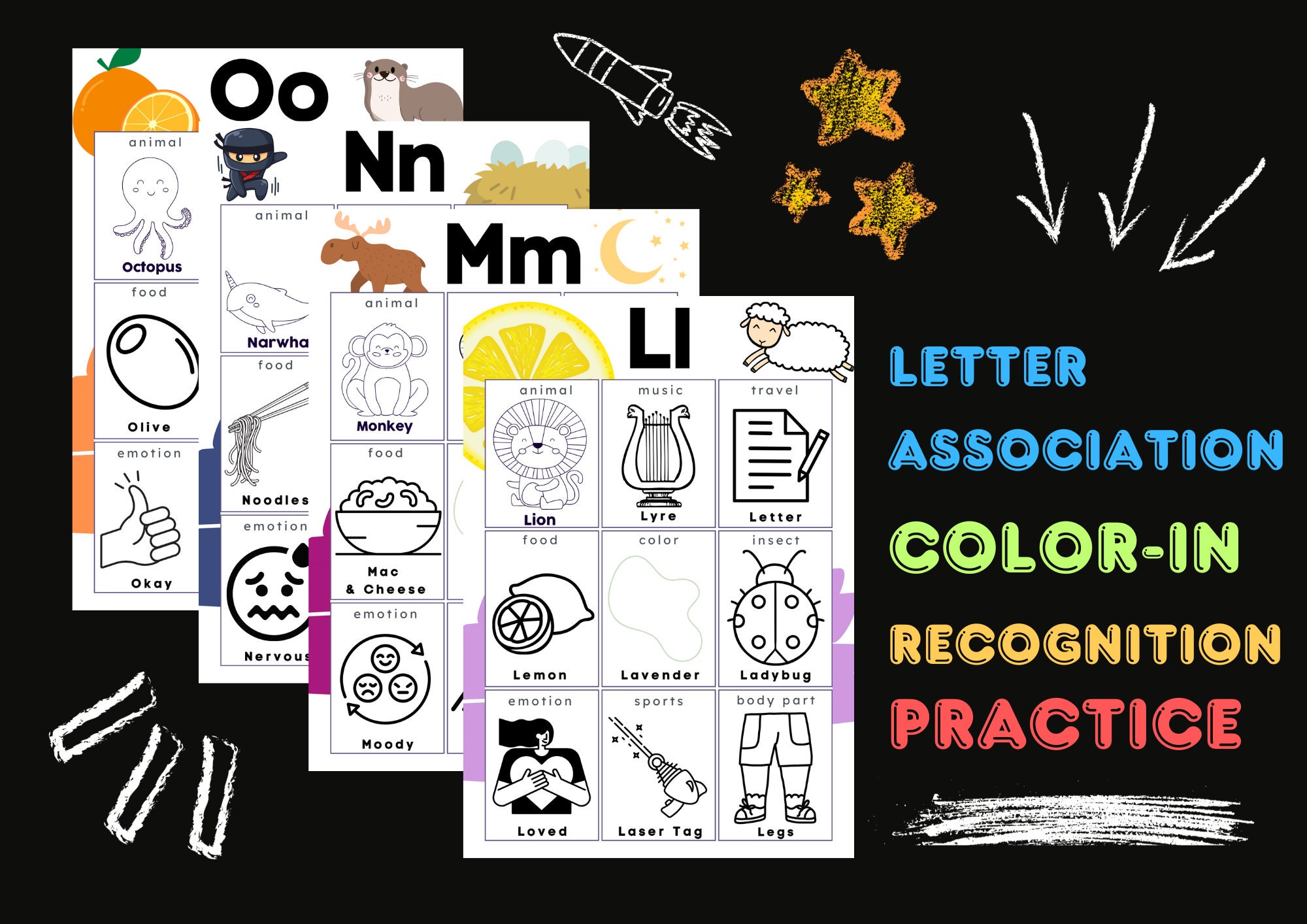 Alphabet Children's Workbook Printable Bundle | Learn + Practice ...