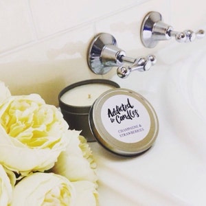 Sea Mist & Waterlily Soy Candle  8oz Travel Tin