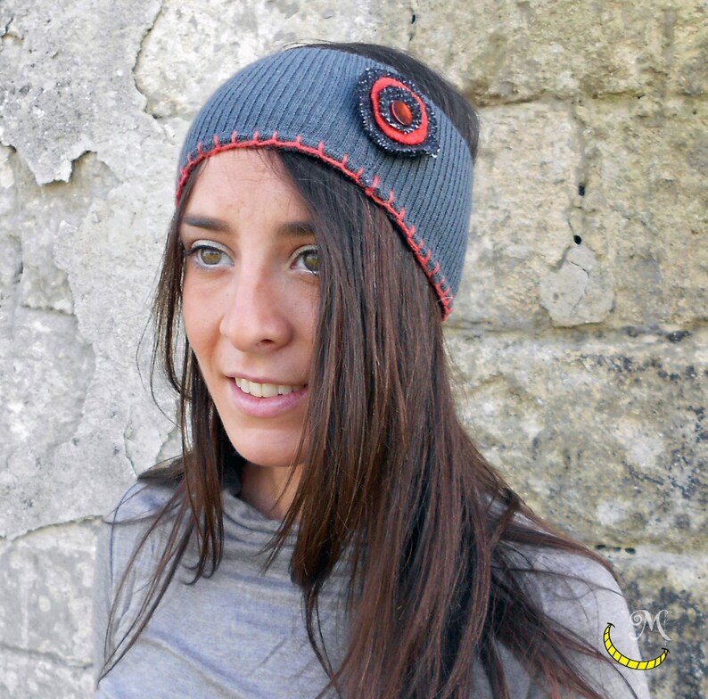 Hair band for women from Woolen fabric handembroidered