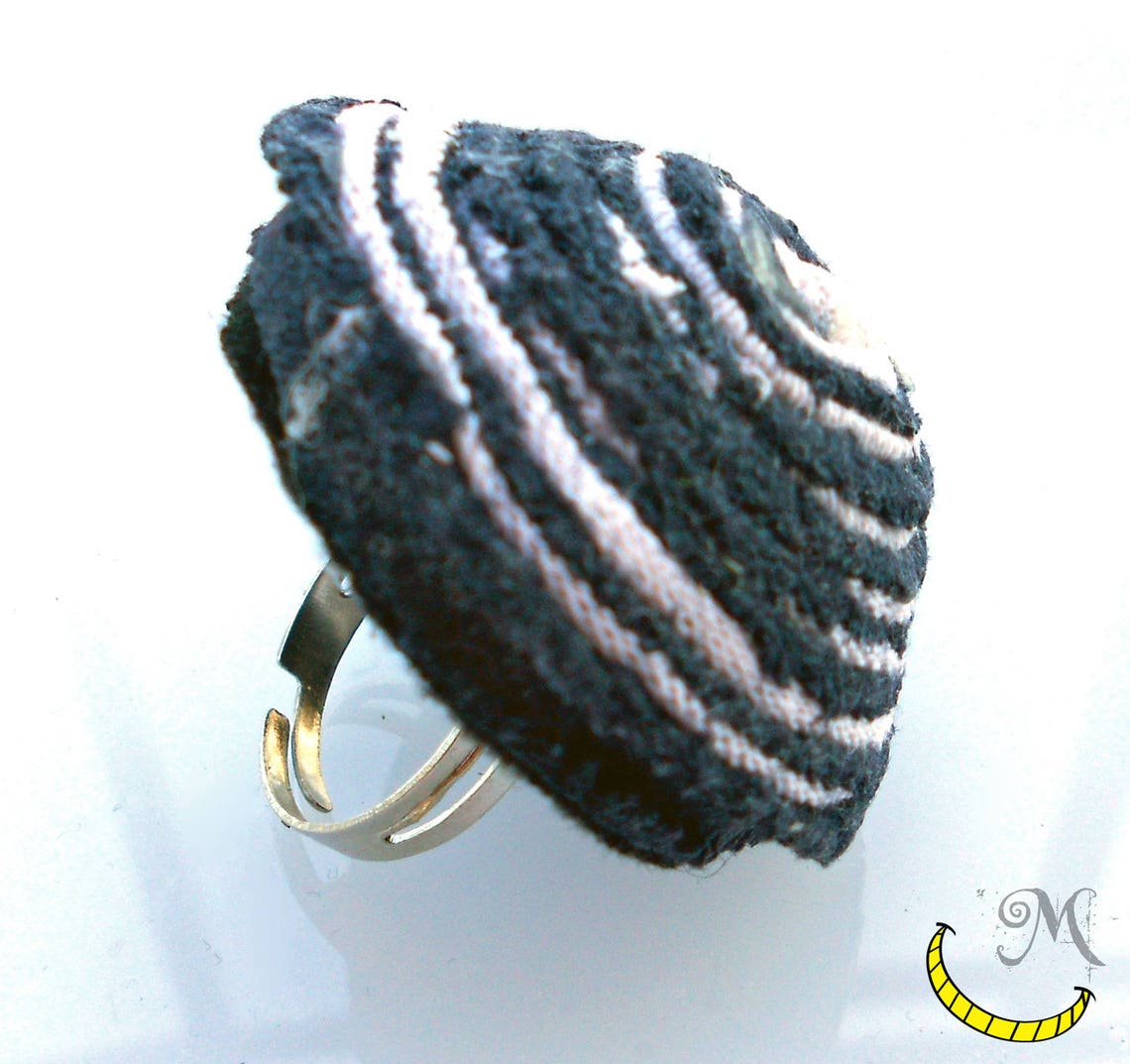 Large Rings Women From Upcycled Fabric and Paper Mache - Etsy