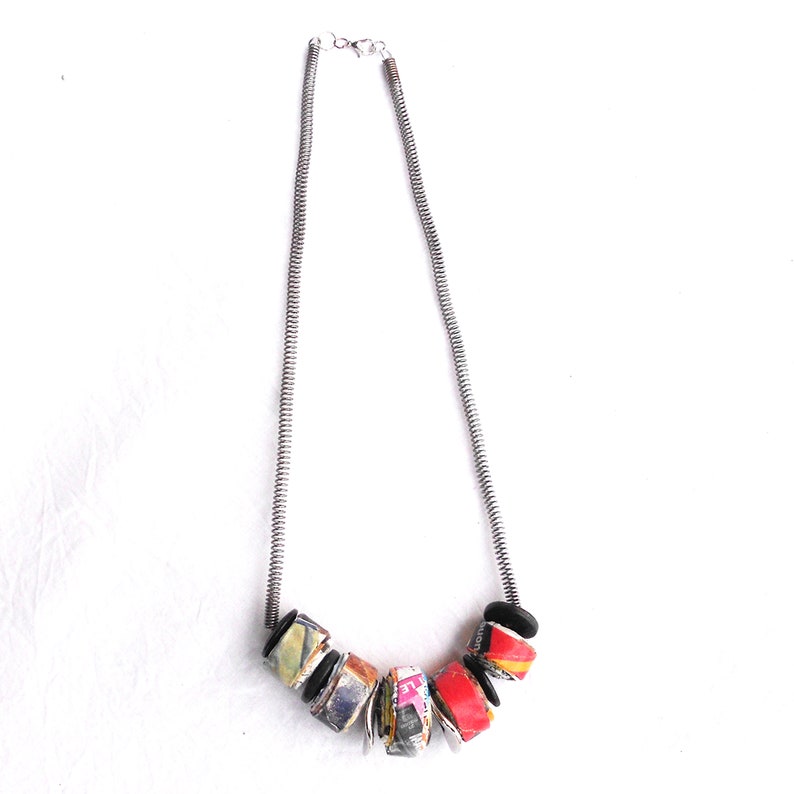 costume jewellery from upcycled paper