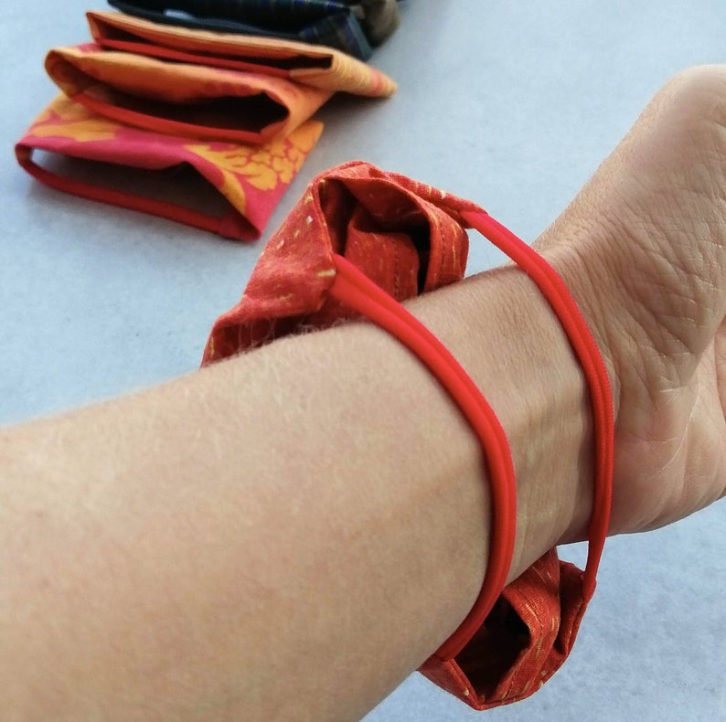 Face Mask Bag Holder From Upcycled Cotton Fabric Wrist for Etsy