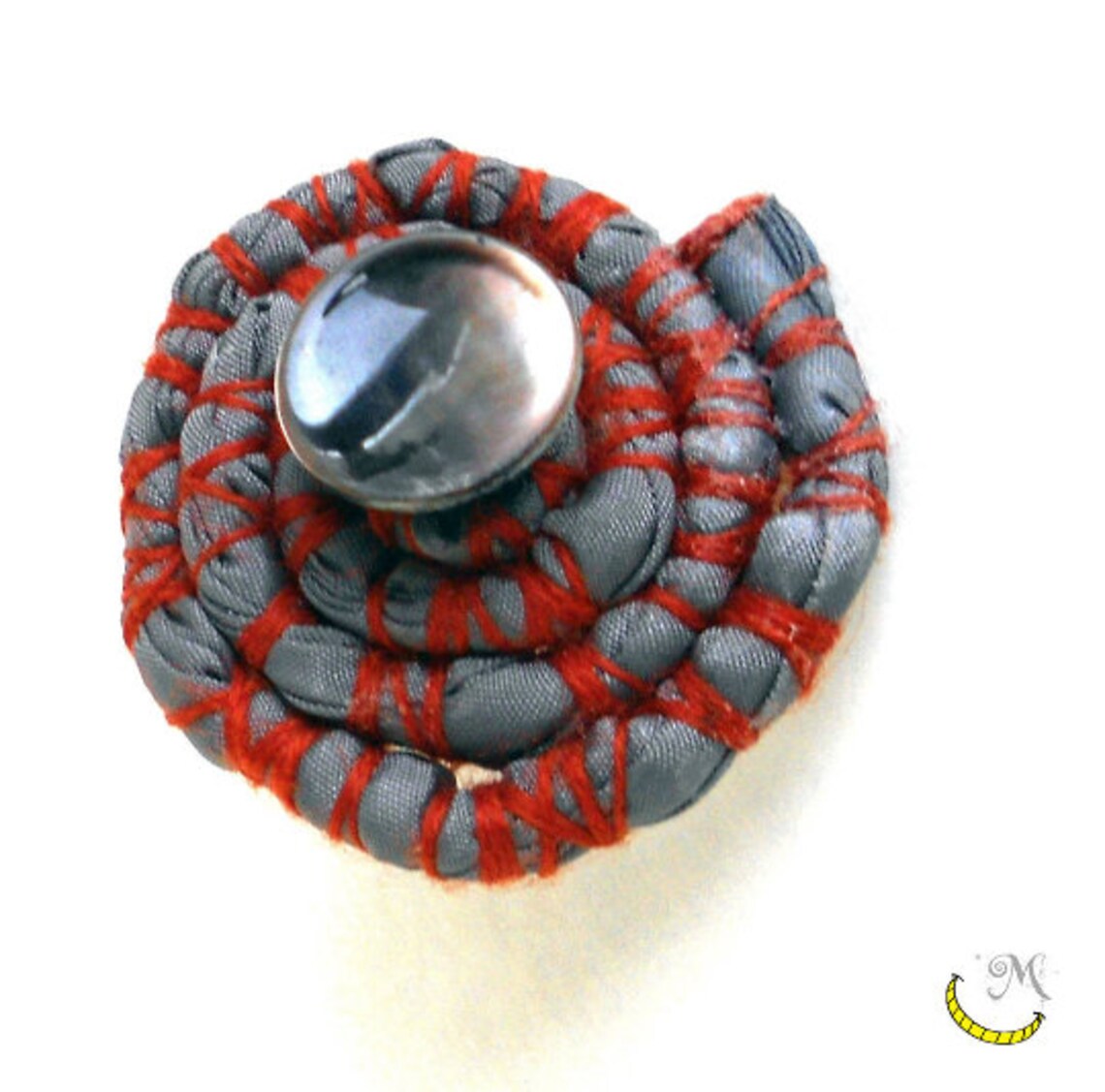 Large Rings Women From Recycled Fabric and Vintage Buttons | Etsy