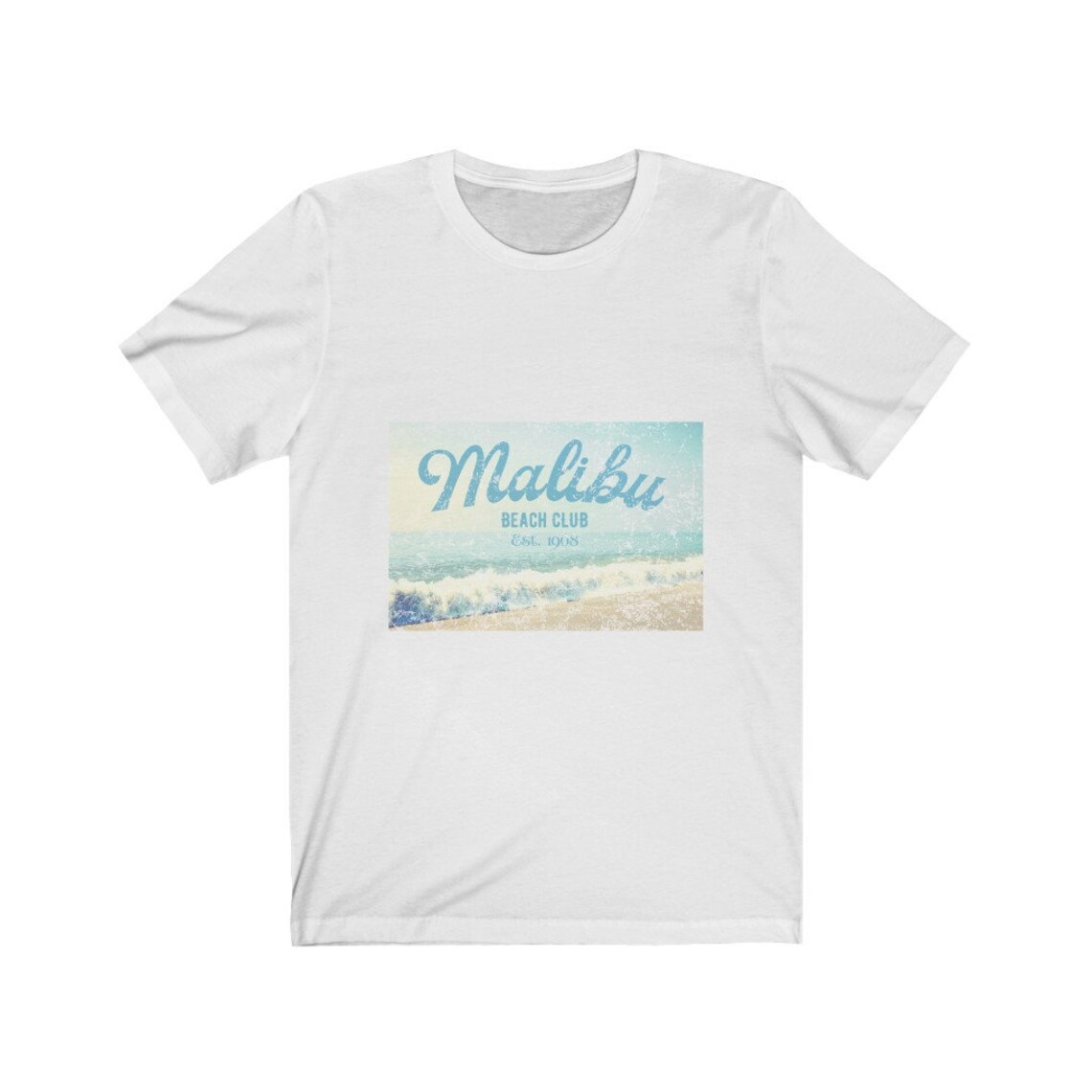 Malibu Beach Retro T-shirt - Etsy
